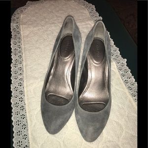 Calvin Klein gray suede heels, gently worn